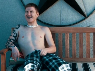 Girly looking gay twink masturbates