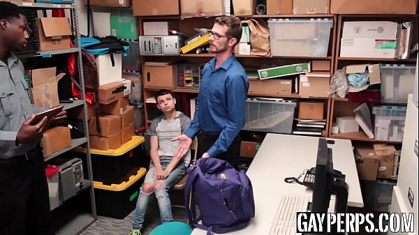 Security bear pounds tight white twinks booty hole very deep