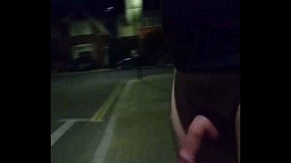Public wank and cum