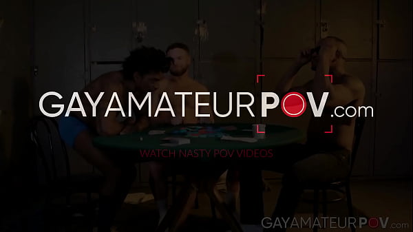 Poker night turns into a rough threesome ass banging with hottie studs Trent King and Marcus McNeill