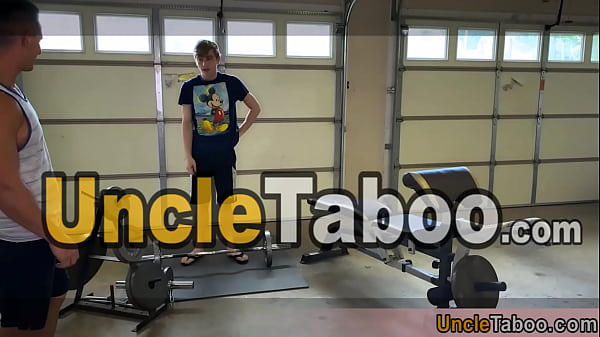 Stepdad made a new gym in the basement and its time to test it Bareback styl