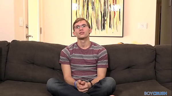 BoyCrush: Darron Bluu Moans While Stroking His Massive Dong On The Couch