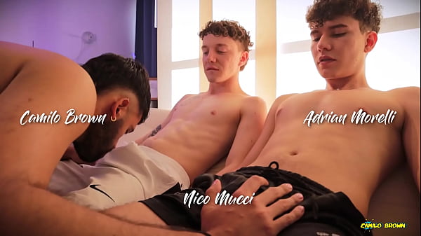 Two Twinks One Daddy Creampie Threesome Nicco Mucci And Adrian Morelli Fucking Camilo Brown