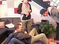 Tasty shoe licking german master