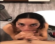 Quick Blowjob From Brunette