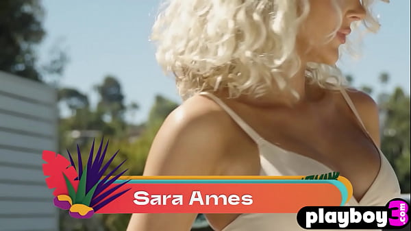 Blonde bombshell MILF Sara Ames posed and revealed amazing bubble butt