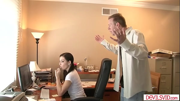 Teen babysitter fucked by her boss after watching anal porn