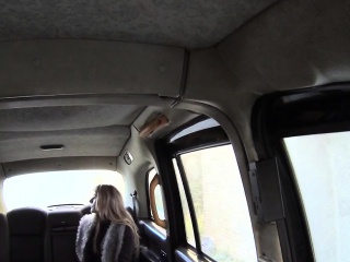 Blonde milf anal fucked in taxi