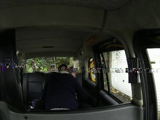 Taxi hardcore action with a brunette teen on a warm day