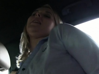 Busty amateur fucked in fake taxi