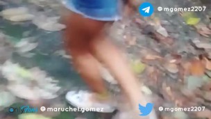 Stepsister fucked in outdoors on family vacations.